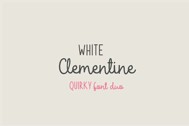 White Clementine Font Sunday Nomad 