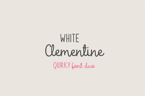 White Clementine Font Sunday Nomad 
