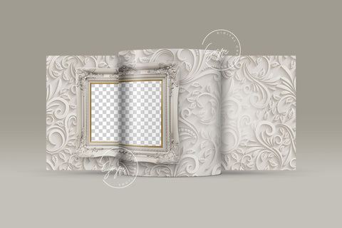 White Floral Photo Mug Png, Wedding Mug Wrap, Add Your Text, Single Image Picture Frame Mug, 11 & 15 Oz Mug Cricut Press Sublimation Wrap Sublimation Syre Digital Creations 