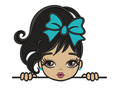White Girl Machine Embroidery Design, 4 sizes, Instant download Embroidery/Applique DESIGNS Nino Nadaraia 