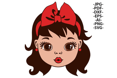 White Girl Magic Svg,Red Ribbon Svg, Little Princess Svg, Queen Girl Svg, Sweet Girl Svg, Brown Eyes Svg, Ribbon Girl Svg, Svg Cut Files SVG 1uniqueminute 