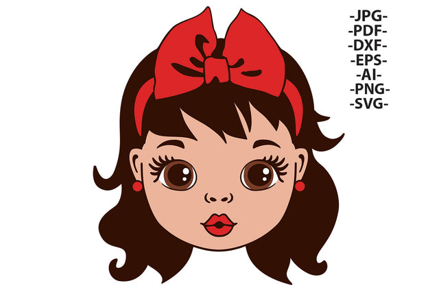 White Girl Magic Svg,Red Ribbon Svg, Little Princess Svg, Queen Girl Svg, Sweet Girl Svg, Brown Eyes Svg, Ribbon Girl Svg, Svg Cut Files SVG 1uniqueminute 