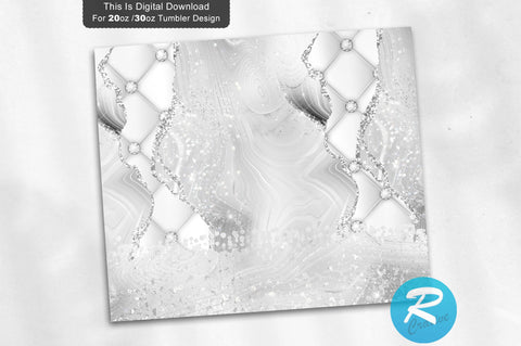 White glitter 20 oz / 30 oz Tumbler PNG Sublimation Regulrcrative 