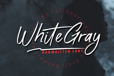 White Gray Font Sulthan studio 