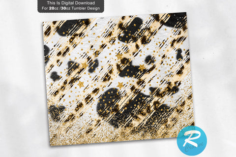 White Leopard Glitter 20 oz / 30 oz Tumbler PNG Sublimation Regulrcrative 