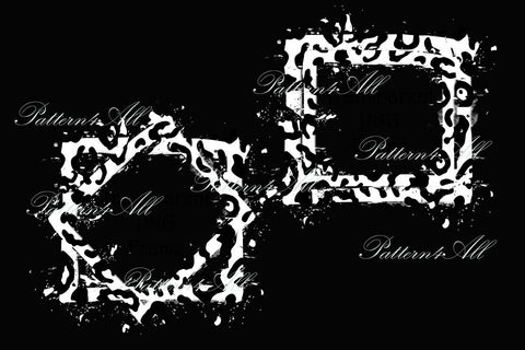 White Leopard Transparent Frames, Splash Sublimation Design, Digital Paper, Leopard print texture, Leopard Print Sublimation Patches PNG 3D Paper ArtStudio 