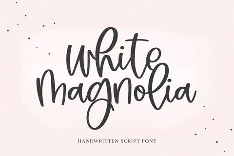 White Magnolia - Handwritten Script Font Font KA Designs 
