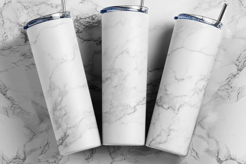 White Marble Sublimation Tumbler Designs, Marble Background 20oz Skinny Tumbler Wrap Template - PNG Digital Download Sublimation TumblersByPhill 