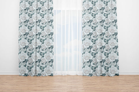 White Rose Digital Paper Seamless Floral Pattern Digital Pattern artnoy 