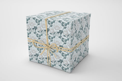 White Rose Digital Paper Seamless Floral Pattern Digital Pattern artnoy 