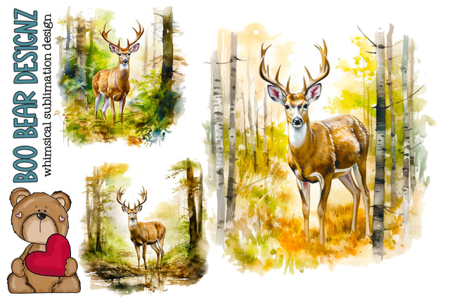 White tail Deer Clipart Sublimation Boo Bear Designz 