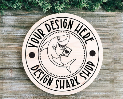 White Washed Round Wood Sign Mock Up Mock Up Photo Design Shark 