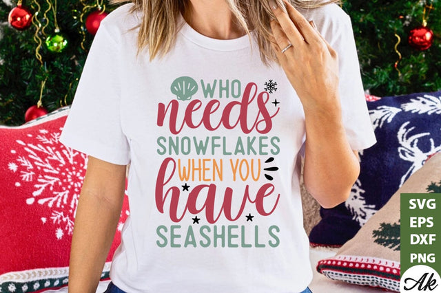 Who needs snowflakes when you have seashells SVG SVG akazaddesign 
