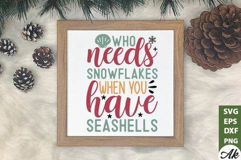 Who needs snowflakes when you have seashells SVG SVG akazaddesign 