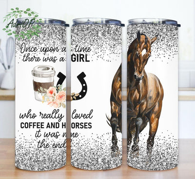 Who Really Loved Horses Design Png, Horses 20oz Tumbler Design, Glitter Tumbler Wrap, Animal Tumbler With Lid And Straw, Horses Lover Gift, Instant Download Sublimation AdriOP 