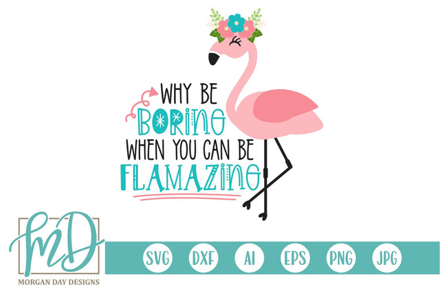 Why Be Boring When You Can Be Flamazing SVG Morgan Day Designs 