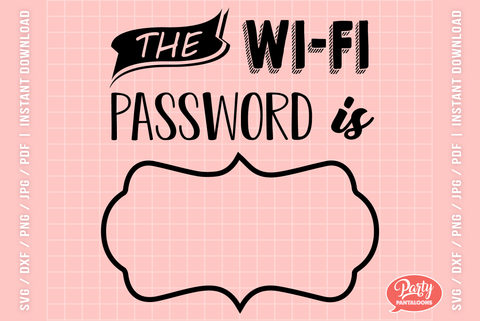WI-FI PASSWORD | wi-fi password sign, café, guesthouse SVG SVG Partypantaloons 
