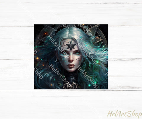 Wicca Sublimation tumbler wrap, 20Oz Skinny Tumbler PNG Sublimation _HelArtShop_ 