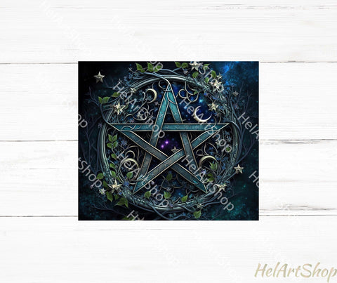 Wicca Sublimation tumbler wrap, 20Oz Skinny Tumbler PNG Sublimation _HelArtShop_ 