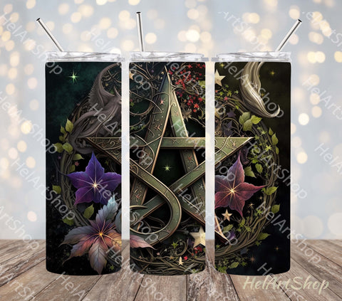 Wicca tumbler png, 20Oz Skinny Tumbler PNG Sublimation _HelArtShop_ 