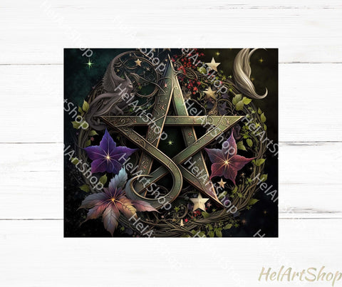 Wicca tumbler png, 20Oz Skinny Tumbler PNG Sublimation _HelArtShop_ 