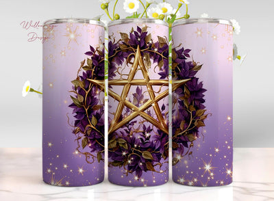 Wicca Tumbler Wrap 20 oz Skinny Tumbler Sublimation Designs Straight Tumbler PNG Sublimation WillowSageDesign 