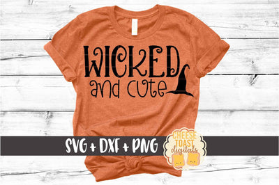 Wicked and Cute - Girl Halloween SVG PNG DXF Cut Files SVG Cheese Toast Digitals 