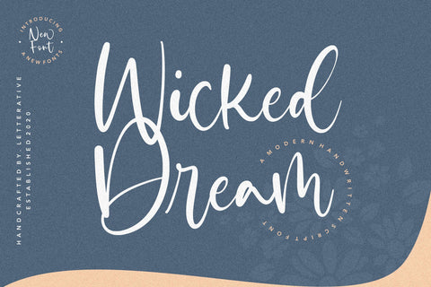Wicked Dream Modern Handwritten Script Font Font Letterative 