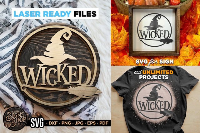 Wicked Hat | Halloween SVG Sign SVG The Vintage Signs Shop 
