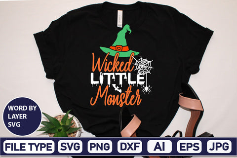Wicked Little Monster SVG Cut File SVGs,Quotes and Sayings,Food & Drink,On Sale, Print & Cut SVG DesignPlante 503 
