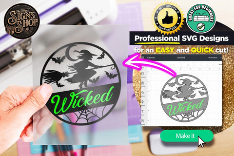 Wicked Witch | Halloween SVG Sign SVG The Vintage Signs Shop 