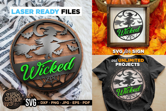 Wicked Witch | Halloween SVG Sign SVG The Vintage Signs Shop 