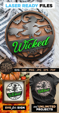 Wicked Witch | Halloween SVG Sign SVG The Vintage Signs Shop 