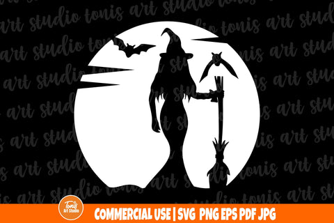 Wicked Witch SVG File - Halloween Shirt Svg - Witch Silhouette - Halloween Decal - Cricut Cut Files SVG TonisArtStudio 