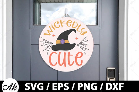 Wickedly Cute Round Sign SVG SVG akazaddesign 