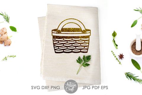 Wicker basket SVG, Easter egg basket SVG SVG Artisan Craft SVG 