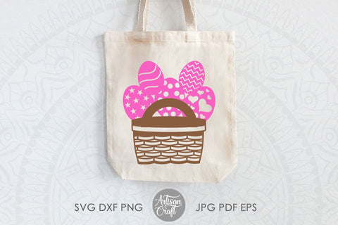 Wicker basket SVG, Easter egg basket SVG SVG Artisan Craft SVG 