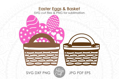 Wicker basket SVG, Easter egg basket SVG SVG Artisan Craft SVG 
