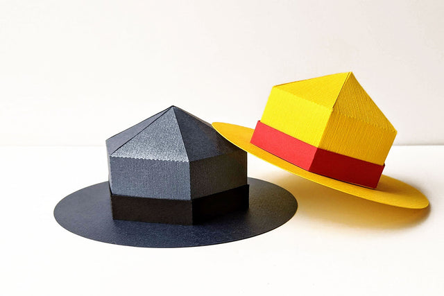 Wide Brim Hat Gift Box SVG 3D Paper Risa Rocks It 