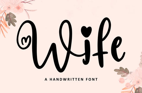 Wife | hanwritten font Font Yuby 