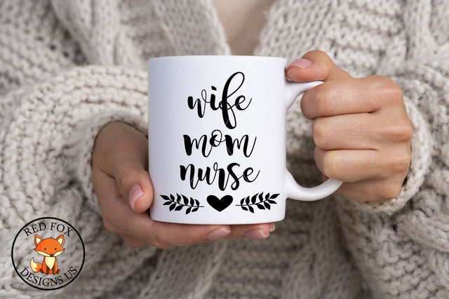 Wife Mom Boss, Nurse Doctor, Cut File Svg png dxf SVG RedFoxDesignsUS 