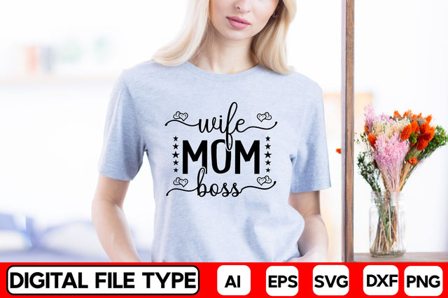 Wife Mom Boss SVG CraftlabSvg29 