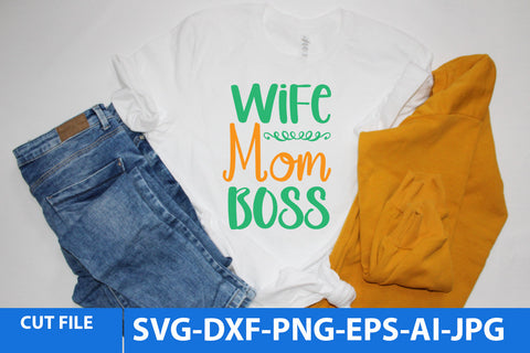 Wife Mom Boss SVG Design SVG BlackCatsMedia 
