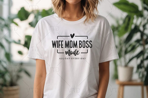 Wife Mom Boss Svg Png Files, Mom Svg, Mom Life Svg, Mom Mode Svg, Mothers Day Svg, Mom Svg Shirt, Girl Mom Svg, Boy Mom Svg SVG DesignDestine 