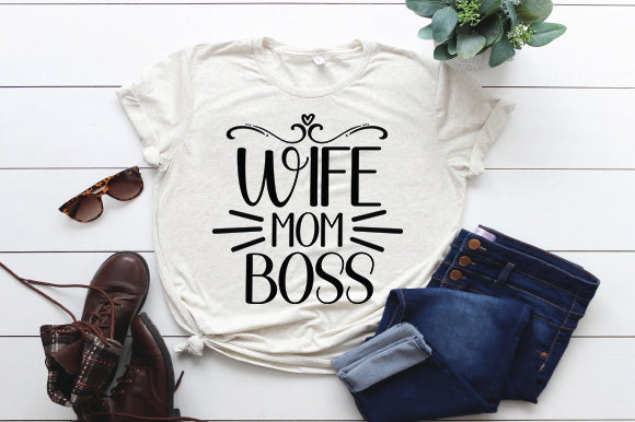Wife Mom Boss SVG thesvgfactory 