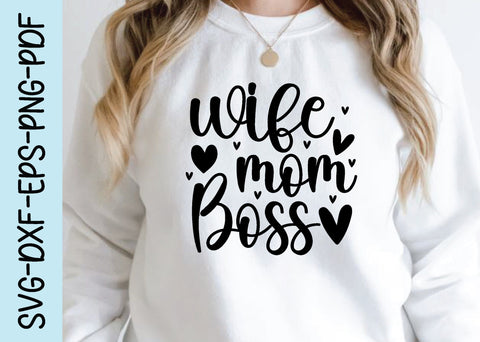 wife mom boss svg, wife svg, husband svg, weadding svg, SVG designstore 