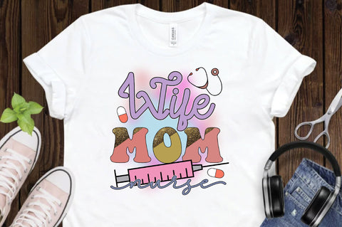 Wife Mom Nurse Sublimation Sublimation Creativeart88 