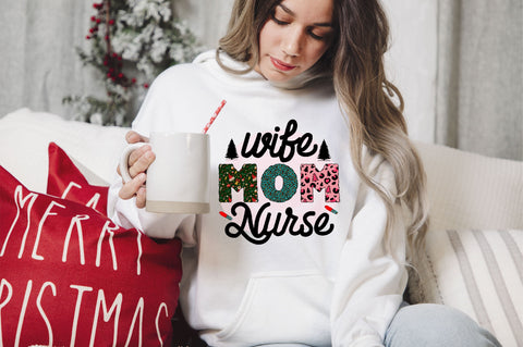 Wife Mom Nurse Sublimation SVGArt 