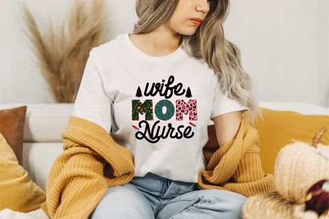 Wife Mom Nurse Sublimation SVGArt 