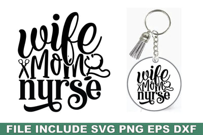 Wife Mom Nurse SVG Ariyan 